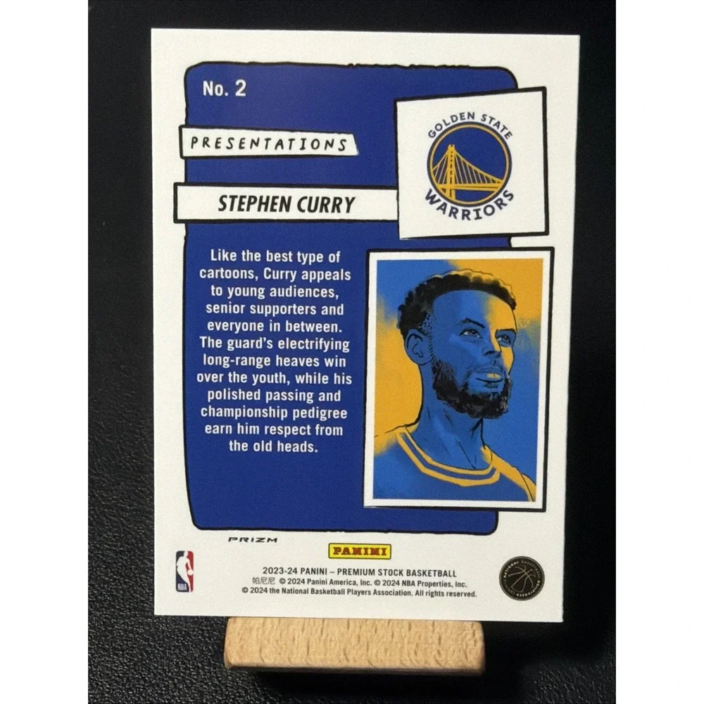 2023-24 Panini Premium Stock Presentations Stephen Curry #2 Warriors Insert GB